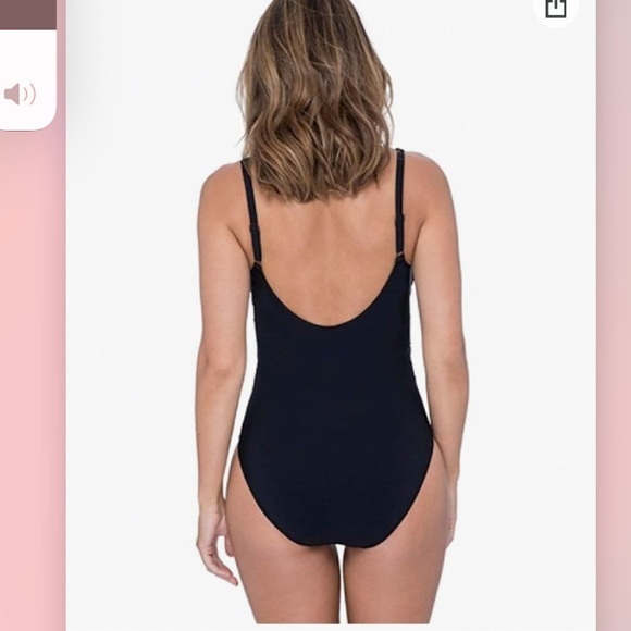 NWT Profile by Gottex Side Detail Scoop Neck One Piece Swimsuit Size 6 - Picture 3 of 13